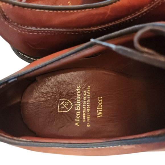 Allen Edmomds Size 12 D 1951 Wilbert Comfort Lace Up Made In USA Leather Brown - Picture 6 of 10
